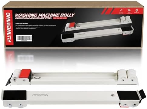 Heavy Duty Furniture Appliances Rollers, 660 Lbs Total Load, Extendable Appliance Rollers Mobile Washing Machine Base, Fridge Stand Dolly Movers For Refrigerators, Dryers, Dishwashers, Black | CA - View #13
