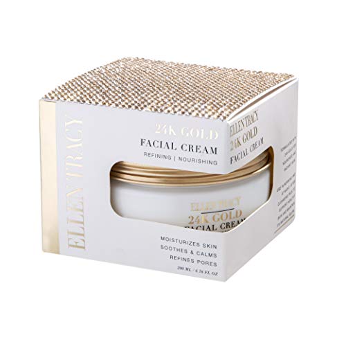 Ellen Tracy 24K Gold Facial Moisturizer, Nourishing and Refining Face Cream, Daily Face Lotion for Soft Skin, for All Skin Types
