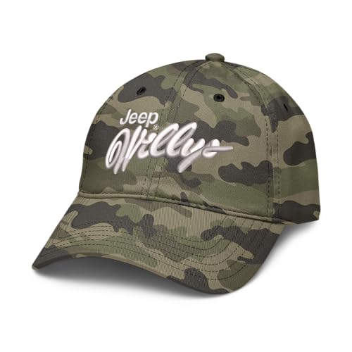 Jeep Willy's Cap Adjustable Puff Embroidered Baseball Hat