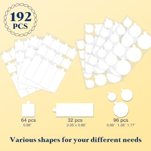 Image of vimiroo Clear Double Sided Tape, Heavy Duty Removable Strong Mounting Adhesive Strips for Walls, Sticky Dots for Hanging Pictures, Balloons 192pcs