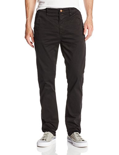 Nudie Jeans Men's Slim Chino in Black Worn
