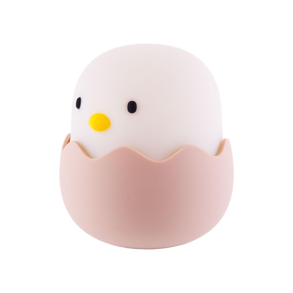 Lampara nocturna de mesa LED Infantil quitamiedos y recargable "Chicken" | Greenice