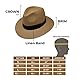Gamboa Panama Hut Herren und Damen Gambler Strohhut Traditioneller Panamahut UV-Schutz UPF50+