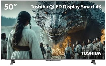 Smart TV QLED 50 4K Toshiba Google TV 3HDMI 2USB Wi-Fi