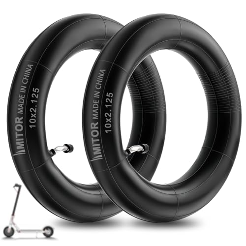 Camera D'aria Per Monopattino Elettrico 10x2.5 / 10x3.0 - Gomma Butilica Rinforzata, Valvola Curva 45°, Compatibile Ninebot G30, Kugoo M4