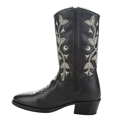 TuffRider Children's Black Floral Western Boot3