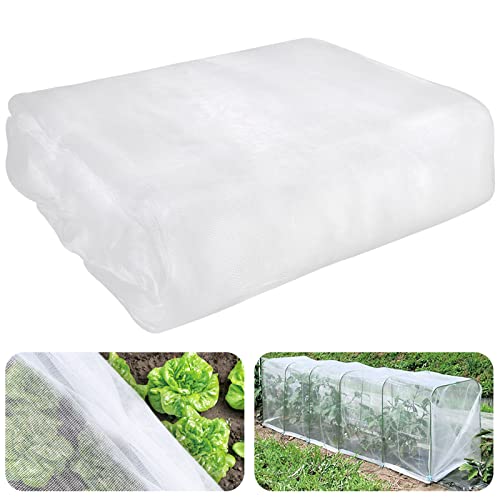 Hywean Gemüsenetz Garten 2MX5M Insektennetz Gartennetz Pflanzenschutznetz 0,8mm Feinmaschig Insektenschutznetz für Pflanzen Gemüse Obst Blumen Gewächshaus