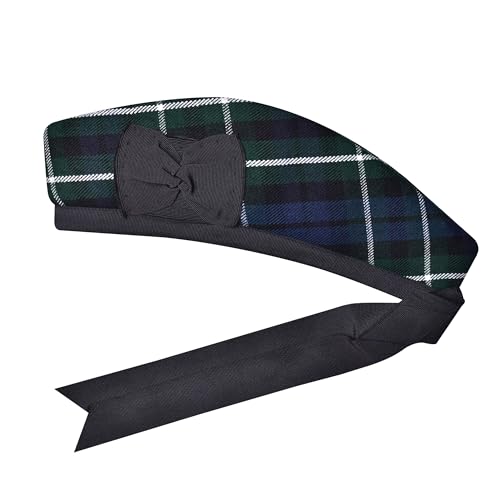 Image of Glengarry Cap-Traditional Scottish Hat, Acrylic Wool Tartan Glengarry hat, Kilts /Bagpipes Accessories