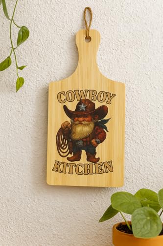 Tabla decorativa de madera con diseño vaquero miniatura 3