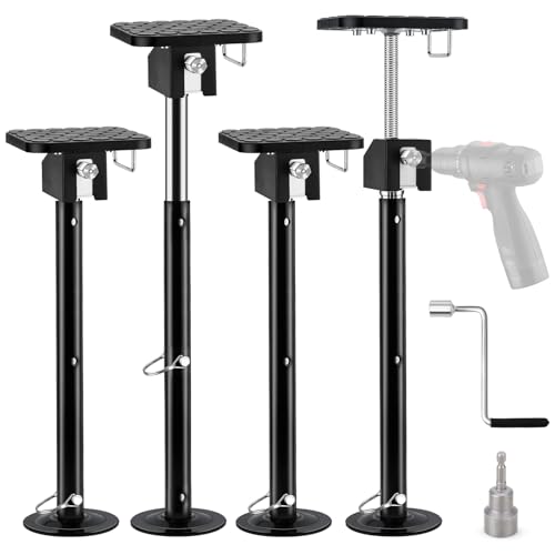 Kohree RV Slide Out Support Jacks with Flat Top 4PCS Up to 20 000lbs Adjustable Slide Out Jack from 20-49 by Power Drill or Hand Crank Handle for Camper Trailer 5th Wheel and Class A RV Slide Outs