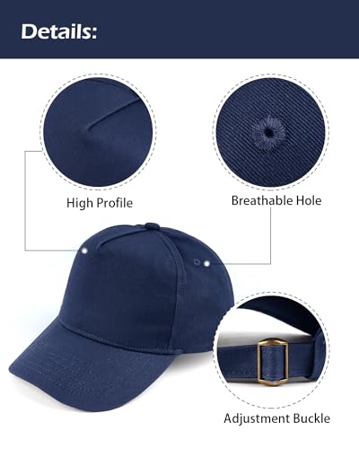 Image of Zylioo Oversize Baseball Cap XXL Big Head Hats for Men Large Dad Hats High Crown Structured Cap Adjustable 22 inch-25.5 inch
