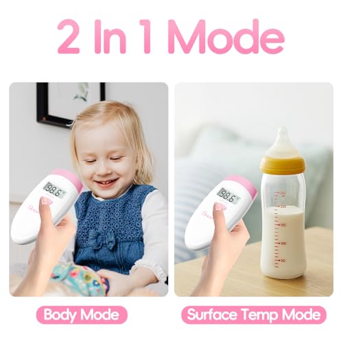 Image of Non-Touch Forehead Thermometer, Digital Infrared Thermometer 2 in 1 for Adult and Kids Baby Thermometer with Fever Alarm