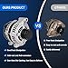 Autoround 04801624AD Alternator Fit for Dodge Journey 11-19, Grand Caravan 11-20, Avenger & Chrysler 200 & VW Routan 11-14, Town & Country 11-16, Ram C/V 12-15, V6 3.6L, 12V 160 Amp 6-Groove Pulley