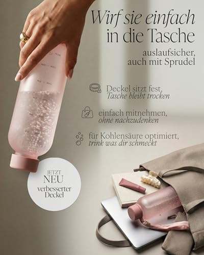 MAMEIDO Trinkflasche Kohlensäure geeignet aus Tritan 600 ml Flamingo – Ansicht 2