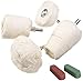 MATCC Upgrade Polishing Wheel with Polishing Compound, 4Pcs Polishing Buffing Wheel for Drill Cone/Column/Mushroom/T-Shaped Wheel Grinding Head with 1/4 Handle for Metal Aluminum, Stainless Steel