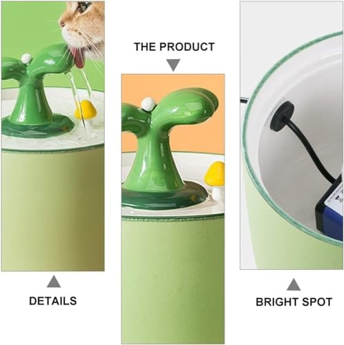 Fuente de agua cerámica para gatos REAGAR 1L automática miniatura 5