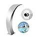 Produktbild HANMIAO Edelstahl Pool Wasserfall, Garten Wasserfall Pool Brunnen Schwalldusche Schwallbrause Pool Wasserschwall Schwimmbad Wasserfall Poolfontäne (4,1 x 13,8 Zoll, Silber1)