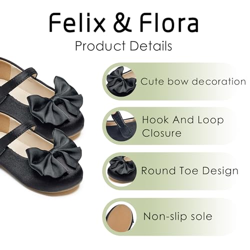 Image of Felix & Flora Toddler Flower Girl Dress Shoes Girl Ballet Flats Party School Shoes Wedding
