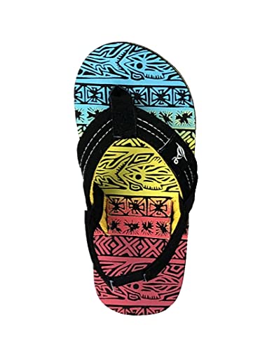 Image of REDVOLUTION New Boys' Beach Sandal TRIBAL Tattoo | Geometric Bali Flip-Flop Sandals