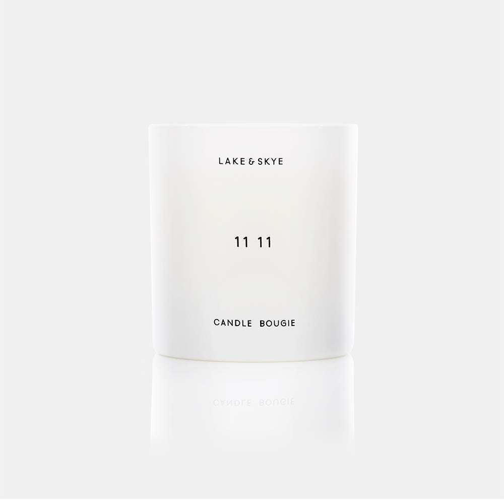 Lake & Skye 11 11 Candle - Pure Natural Soy Wax - Scented with a Long-Lasting Blend of White Ambers 