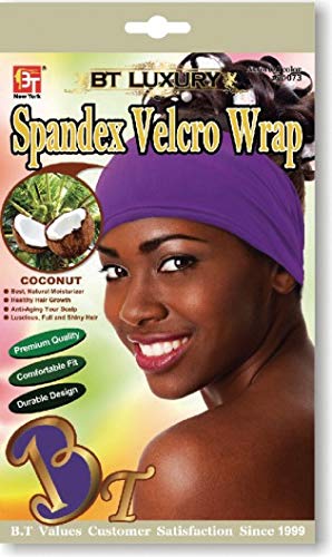 Beauty TownLuxury Selection Coconut Spandex Velcro Wrap- Edge Wrap Hair Wrap (Assorted)
