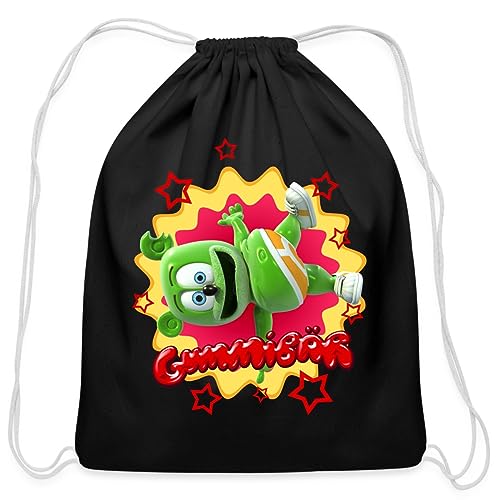 Spreadshirt Gummibär Gummy Bear Starburst Cotton Drawstring Bag, One Size, black