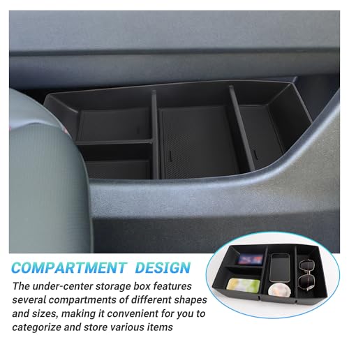 Sinminou Center Console Organizer Compatible with 2024-2026 Chevy Traverse Accessories, 2PCS Armrest Storage Tray and Armrest Bottom Tray Storage Box for Sunglasses by Sinminou - Image 3