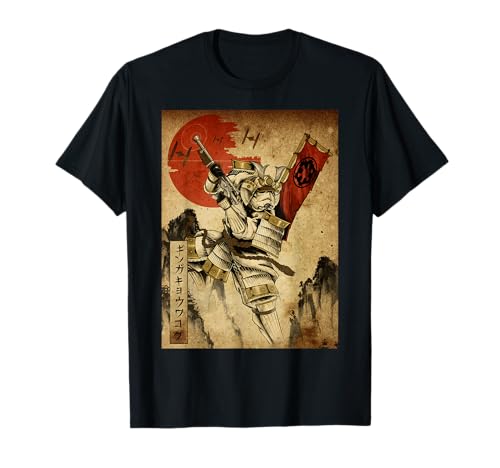 Star Wars Galactic Republic Kanji t-shirt en coton noir à col rond pour homme
