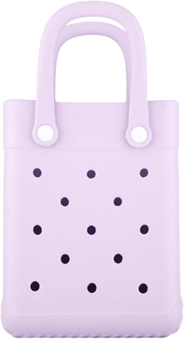 GBB Rubber Beach Bag X-Small Beach Tote Bag Waterproof Mini Tote Bag for the Boat Pool Sports Travel Bag Open Handbag