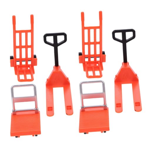 ibasenice 1 Ensemble De Jouets De Barricade Routière Véhicule De Construction Drôle Chariot Élévateur Miniature Outil Mobile Miniatures Jouet De Poulie À Main Miniature Modèle De Chariot