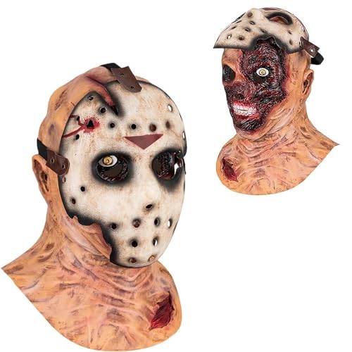 Bulex Scary Jas Mask Killer Zombie voorh Hockey Full Face Realistic Double Layer Mask Latex