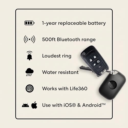 Tile by Life360 Pro - Bluetooth Tracker (1-Pack, Black) — view 8