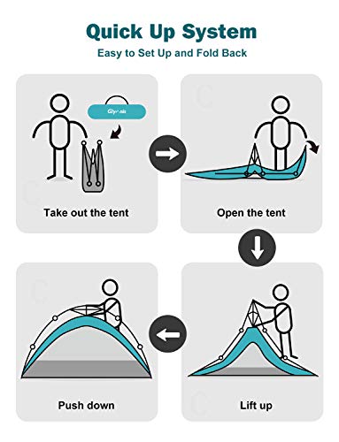 Glymnis Beach Tent Pop Up Beach Tent XL 4-6 Person Easy Setup Portable Sun Shelter UPF 50+ Sun Shade Tent with Carry Bag for Beach Garden Picnic image 8