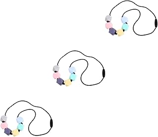 Toyvian 3 Pçs Bebê Mordedor Colar Brinquedos Para Crianças Brinquedos Da Criança Colar Para Crianças Brinquedo Recém-Nascido Kidcraft Playset Brinquedo Para Crianças Recém-Nascido