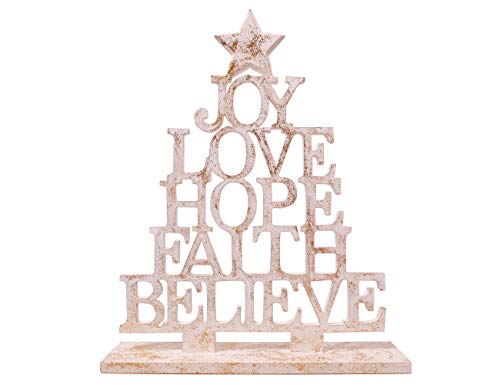 kadoh Weihnachtsdeko Baum XMAS Worte (weiß) Christbaum Baum Deko Weihnachten Advent Winter christmas Cover