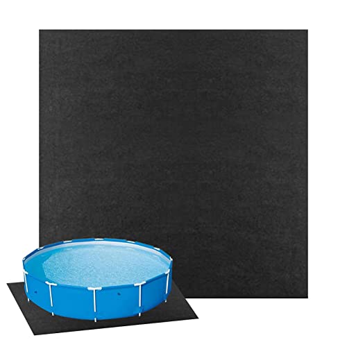 PW TOOLS Alfombrilla para Hidromasaje, Almohadilla Redonda para Revestimiento Piscina 13 Pies para Piscinas sobre El Suelo, Alfombrilla Fieltro Absorbente Agua