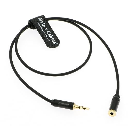Alvin's Cables 3.5mm TRRS Cable de Audio Recto Macho a Hembra Cable de Extensión para Sony FX6 para Auriculares Estéreo Domésticos 70cm| 27.5 Pulgadas - imagen 4