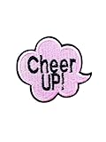 Patch Nation Parche bordado de Cheer Up Speech Bubble para coser o planchar