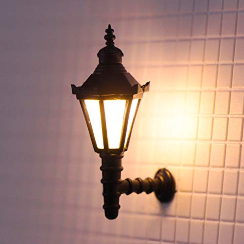 Evemodel 5Stk. LED Wandlampen Wandleuchte Modellbau Spur G 1:25 Modelleisenbahn Laterne LBD01-5-EU – Bild 4