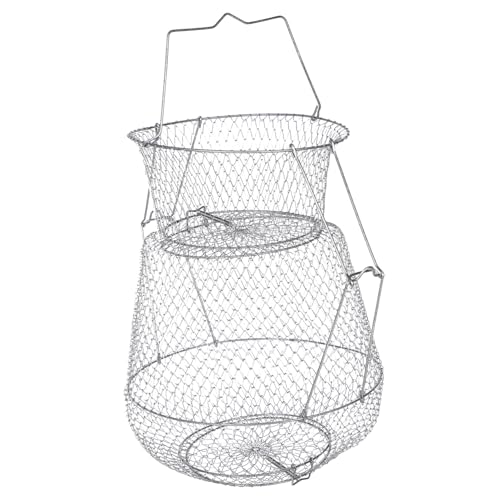 Panier pliable acier inoxydable pour les sorties de pêche aux crabes