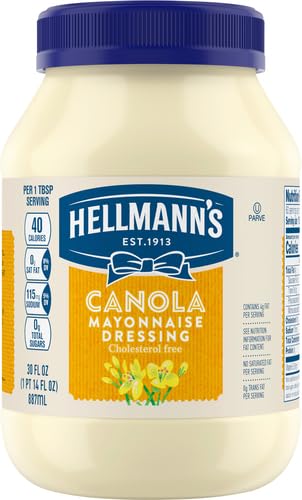 Miniatura 2 de Hellmann's Mayonesa real para deliciosos sándwiches, canola sin colesterol, sin gluten, rica en Omega 3-ALA, 30 onzas