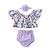 Produktbild Carolilly Baby Bekleidungssets für Mädchen Bekleidung Baby Outfits Mädchen Set Kleinkind Outfits Sommer Set Mädchen (Lila A, 18-24 Monate, 100)