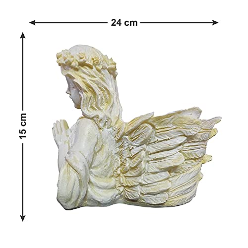 Image of Cute Beautiful Combo Pack Of 4 Girls Succulent Planter Pots Resin Creative Flowerpot Plant Pots Planter Container For Home Garden Office Desktop Decoration(Angel Girl Pot)Beige