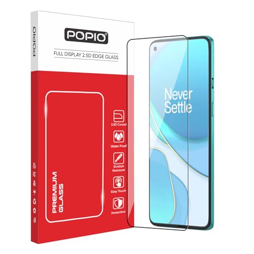 Image of POPIO Military-Grade Gorilla Tempered Glass For OnePlus 8T / OnePlus 9 | 9H Hardness, Edge-to-Edge, Bubble-Free