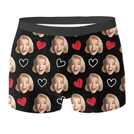 Genérico Calzoncillos Personalizados Hombre Boxer con Foto Cara Divertida Calzoncillo De Novedad Ropa Interior Personalizada Pantalones Cortos De Cumpleaños De Novio Esposo | Ya disponible en tu tienda friki favorita! En mundofriki.es!
