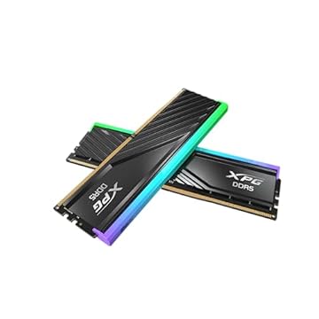 XPG Lancer Blade RBG DDR5 6000MHz CL30 32GB (2x16GB) PC5-48000 RAM 288 pinos UDIMM Kit de memória de desktop preto dissipador de calor (AX5U6000C3016G-DTLABRBK)