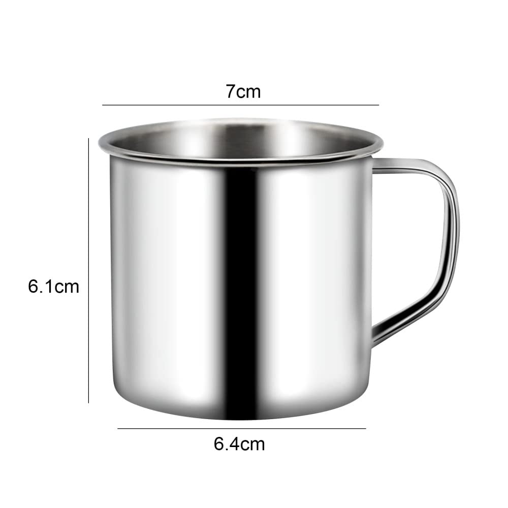 220 ml tragbare Outdoor-Reise-Edelstahl-Kaffee-Tee-Becher-Schale für Camping/Reisen/Heimgebrauch, 200 ml