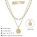 Yoosteel Easter Gifts for Women - Layered Initial Necklaces for Women 14K Gold-Plated Letter A Initial Layered Necklaces Jewelry Paperclip Link Chain Coin Necklace Birthday Gifts