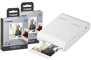 Canon Selphy Square QX10 Instant Photo Printer including 40 Shots - White