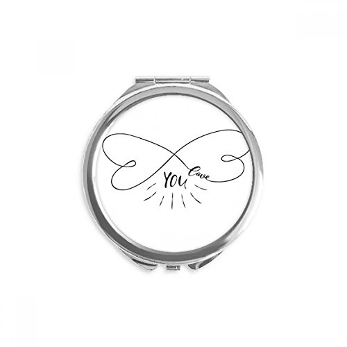 Miroir portable 2,6 pouces forever love you, l'accessoire mode pour exprimer votre style